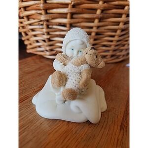 Dept 56 Snowbabies Figurine Boy w Teddy Bear "A Hug'll Make it Better" 2005